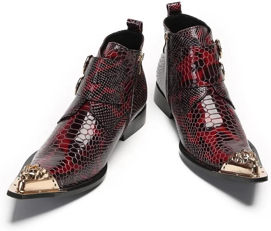 Men Ankle Boots Party Holiday Business For Club The First Layer Of Cowhide Genuine Pure Leather