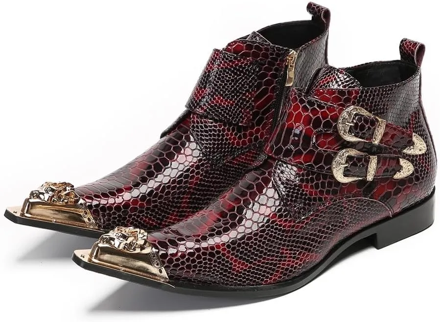 Men Ankle Boots Party Holiday Business For Club The First Layer Of Cowhide Genuine Pure Leather
