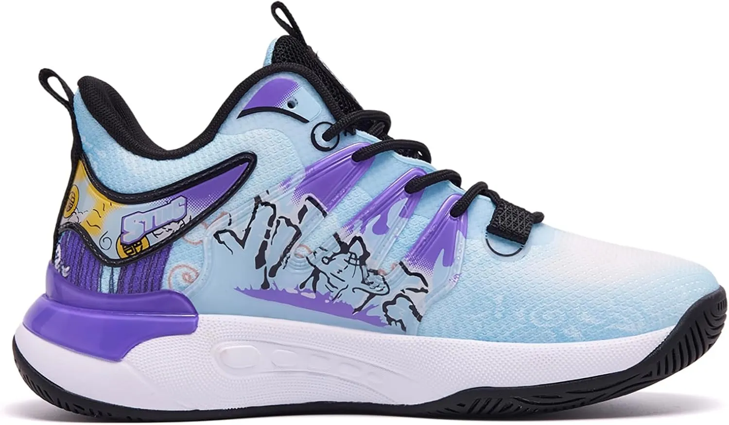 Men's Basketball Shoes Fashion Breathable Sneakers Comfortable Leightweight Running Athletic Lace-Up Non Slip Sport Outdoor Shoe