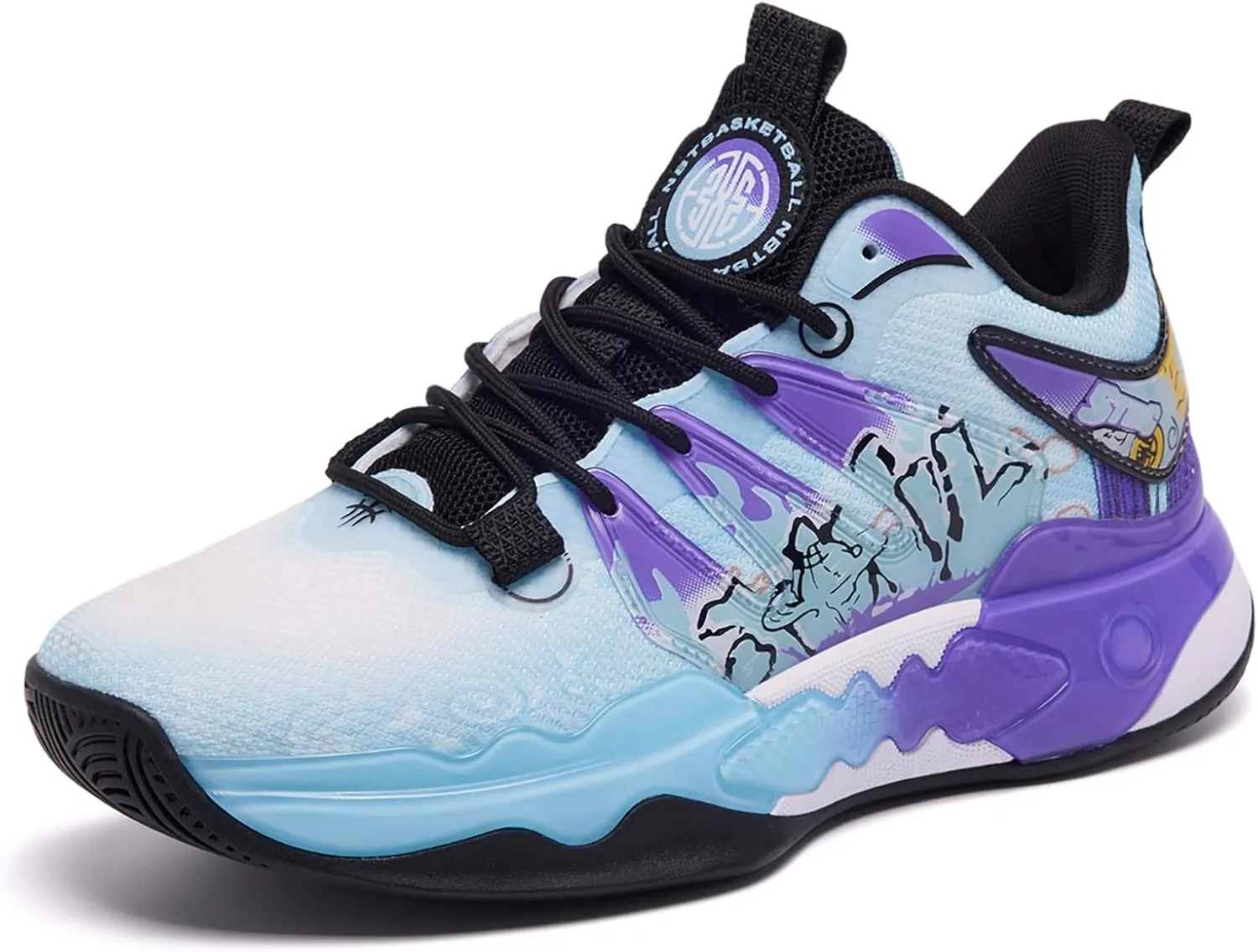 Men's Basketball Shoes Fashion Breathable Sneakers Comfortable Leightweight Running Athletic Lace-Up Non Slip Sport Outdoor Shoe