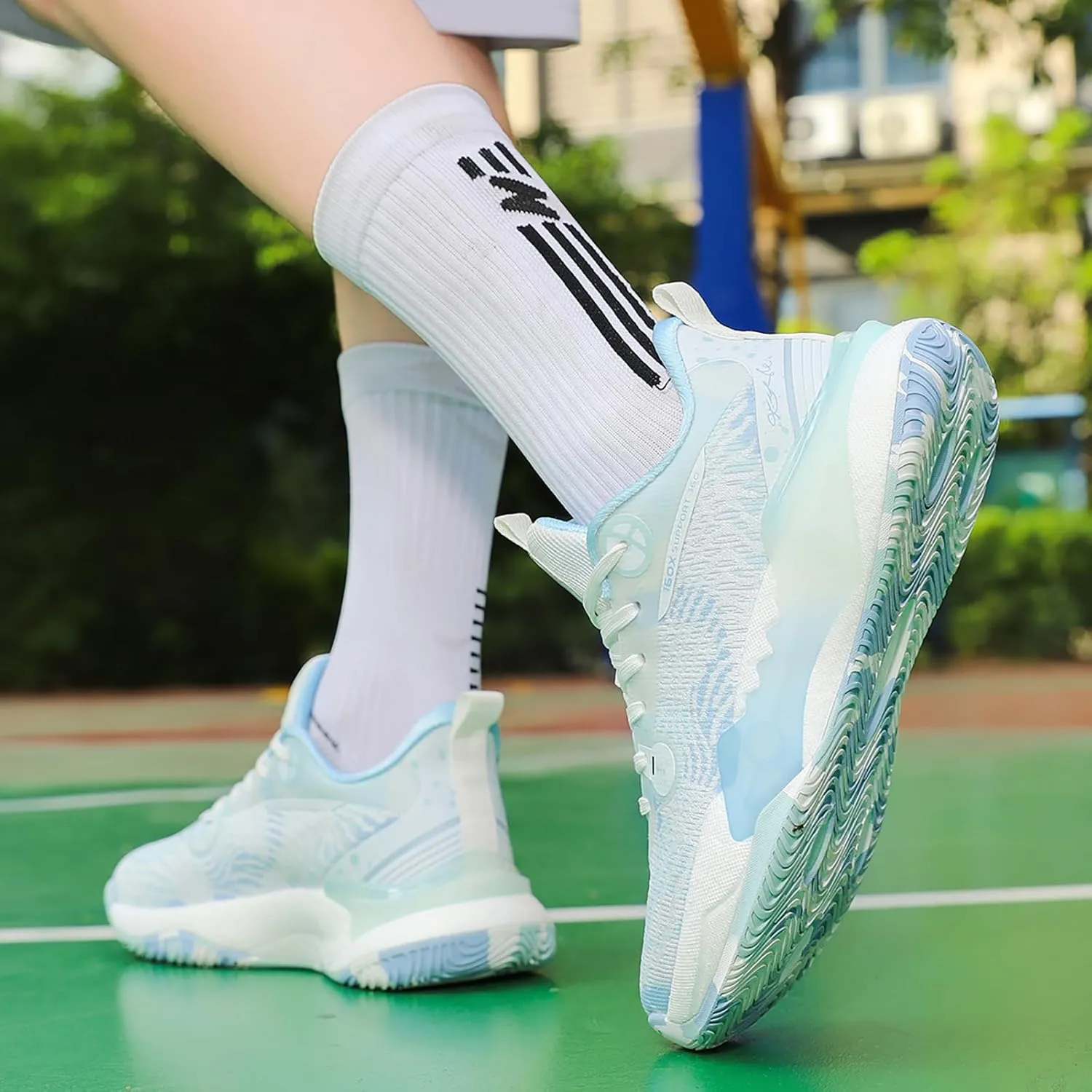 Mens Basketball Shoes Fashion Sneakers Athletic Comfortable Breathable Leightweight Lace-Up Outdoor Non Slip Sport Shoe