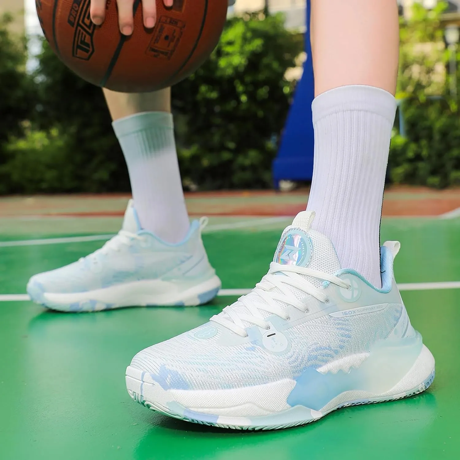 Mens Basketball Shoes Fashion Sneakers Athletic Comfortable Breathable Leightweight Lace-Up Outdoor Non Slip Sport Shoe