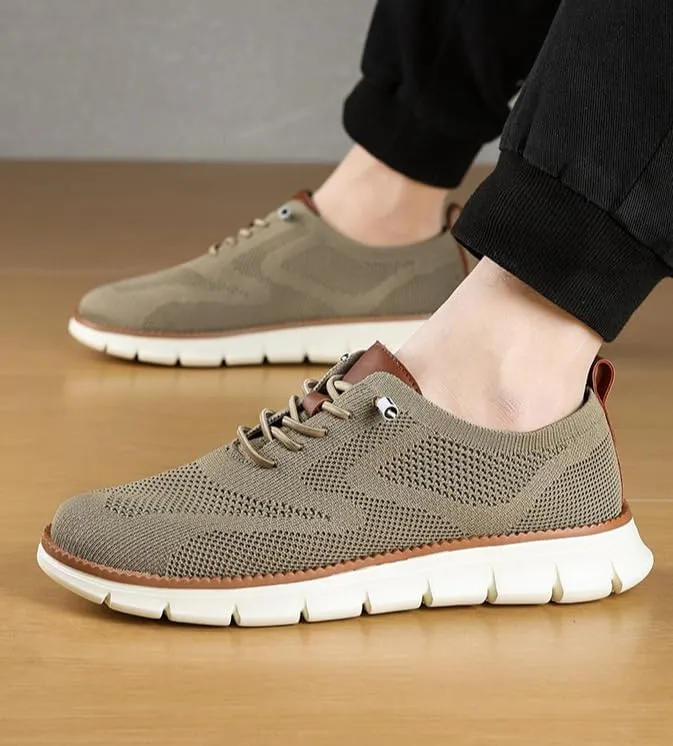 Men's Breeze Oxford Shoes,Casual Breathable Mesh Sneakers,Soft Sole Work Business Walking Shoes