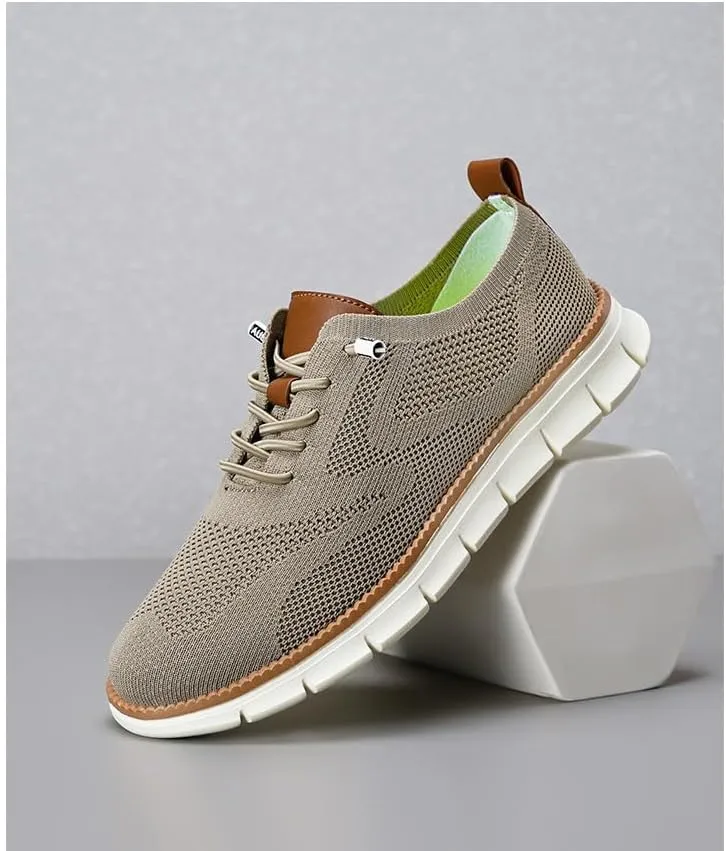 Men's Breeze Oxford Shoes,Casual Breathable Mesh Sneakers,Soft Sole Work Business Walking Shoes