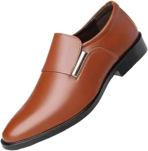 Men's Comfortable Dress Shoes Fashion Dress Shoes Pointed Toe Split Leather Men Casual Formal Loafers Business Wedding Oxfords Shoes Zapatillas de Hombre