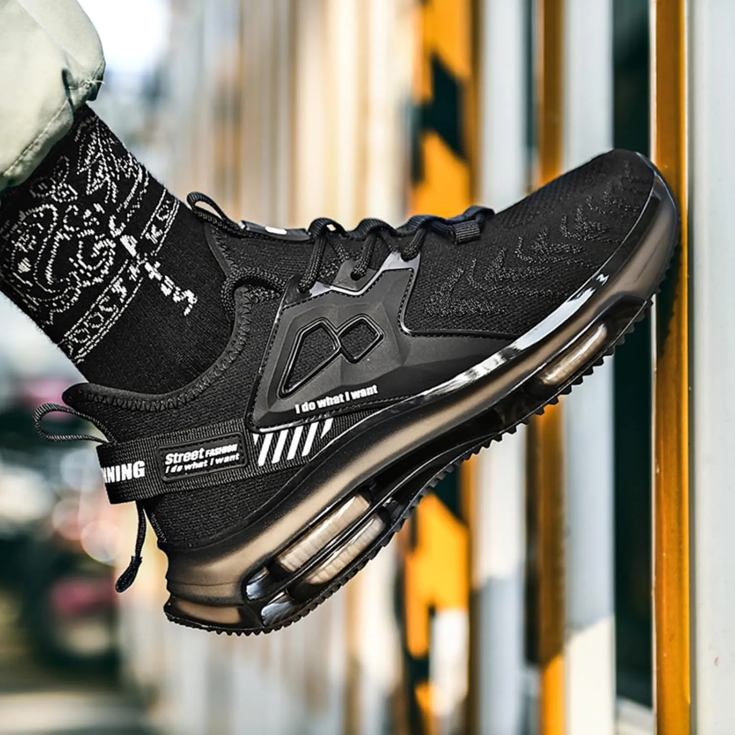 Men's High - end Walking, Double - air Cushion Running Shoes, Lightweight Workout Shoes, Breathable Mesh Fashion Casual Sneakers