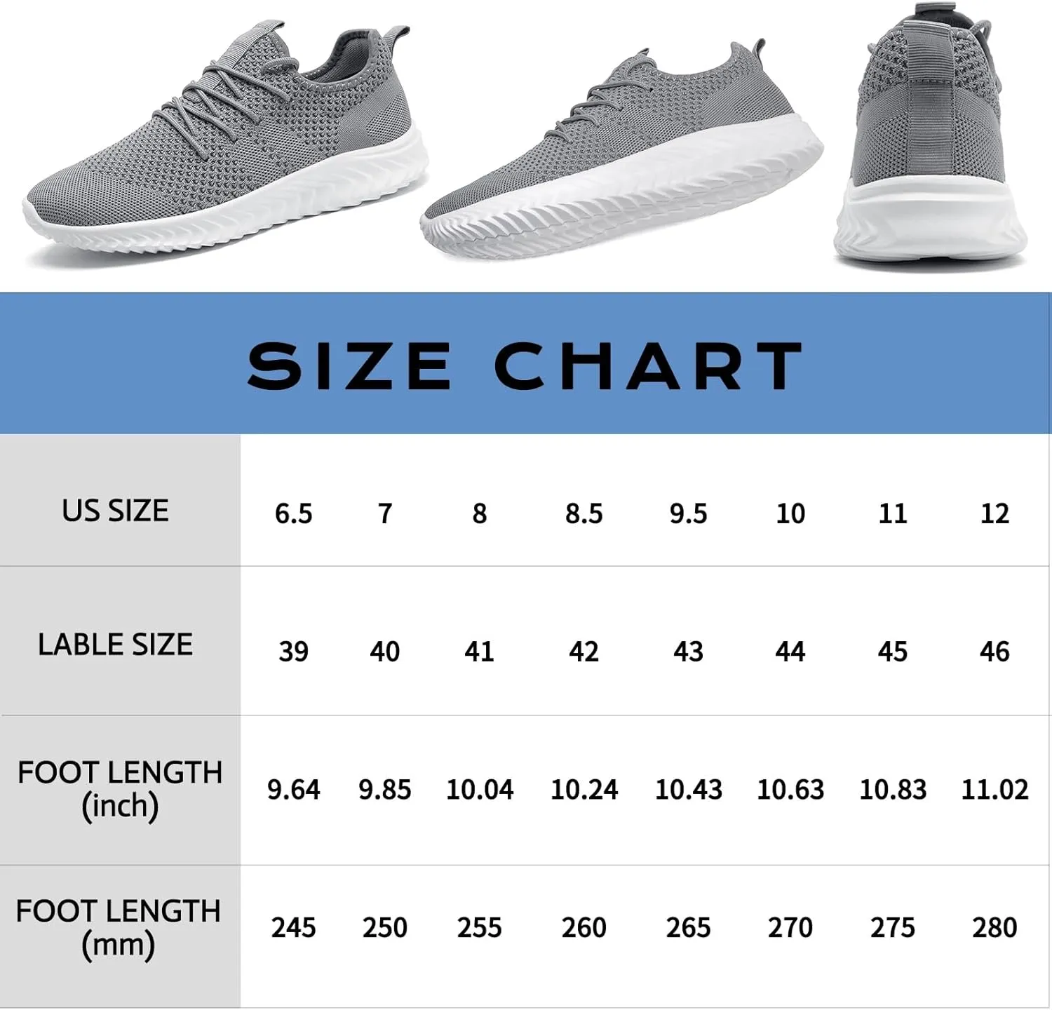 Mens Running Shoes Tennis Walking Gym Workout Slip On Athletic Fashion Sneakers Sports Shoes