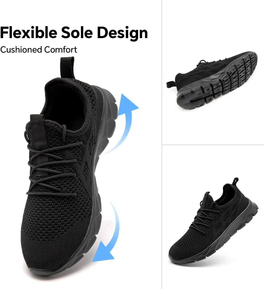 Men's Shoes Running Walking Tennis Sneakers Fashion Casual Slip on Gym Lightweight Breathable Athletic Workout Shoes for Men Sports