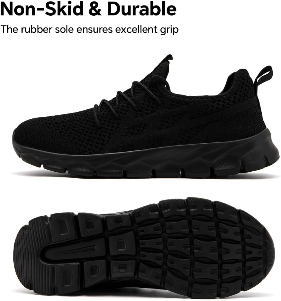Men's Shoes Running Walking Tennis Sneakers Fashion Casual Slip on Gym Lightweight Breathable Athletic Workout Shoes for Men Sports
