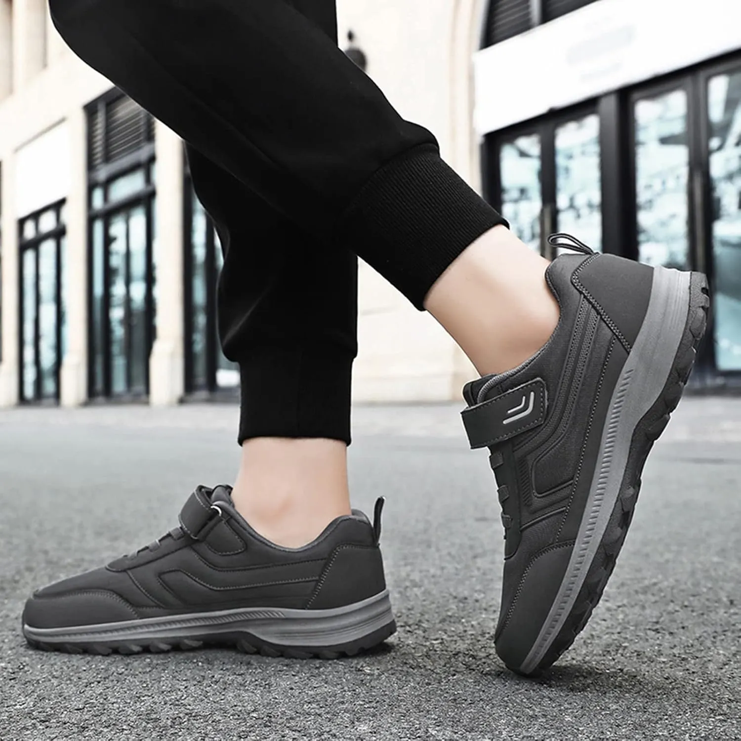 Mens Sneakers Wide Trails Hiking Shoes Slip on Walking Shoes Trekking Hiking Sneakers Wide Width Tennis Shoes
