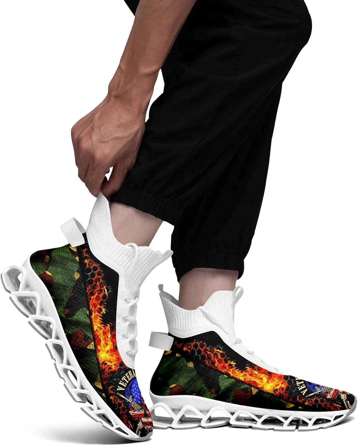 Men's Walking Running Shoes Fashion Sneakers Lightweight Breathable Slip On Athletic Trainer Women Tennis Shoes