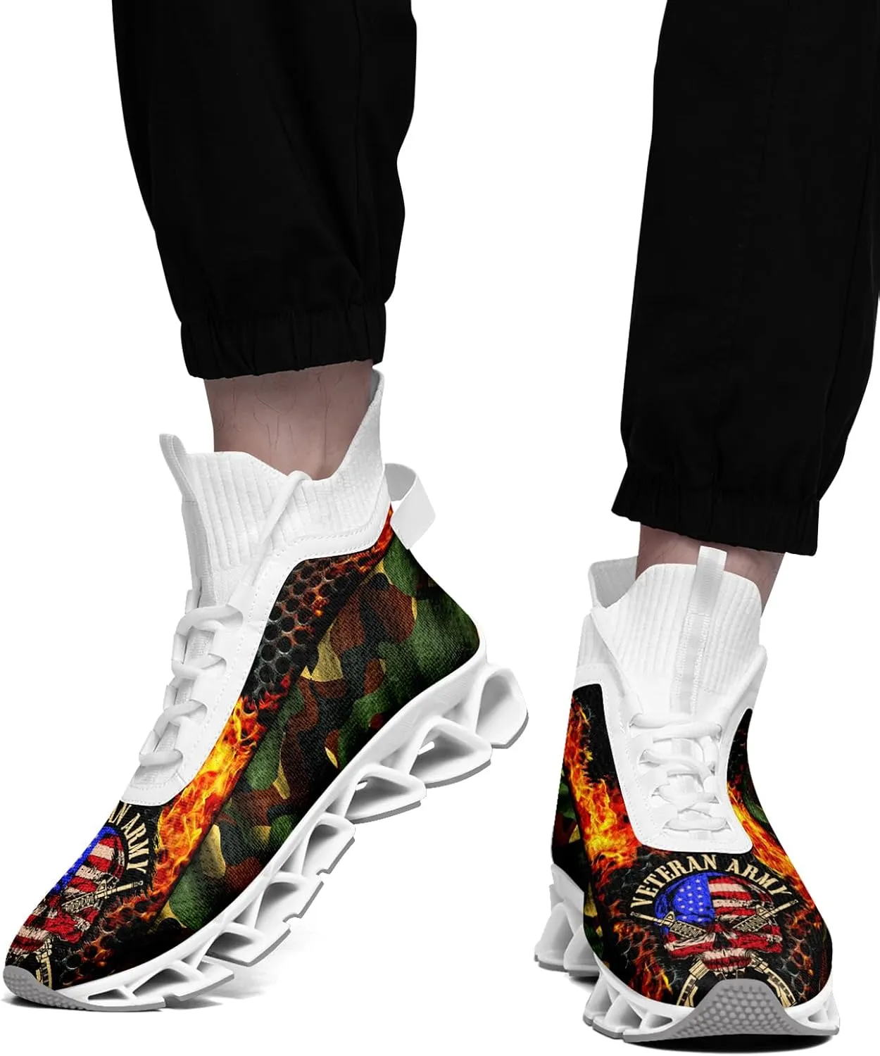Men's Walking Running Shoes Fashion Sneakers Lightweight Breathable Slip On Athletic Trainer Women Tennis Shoes