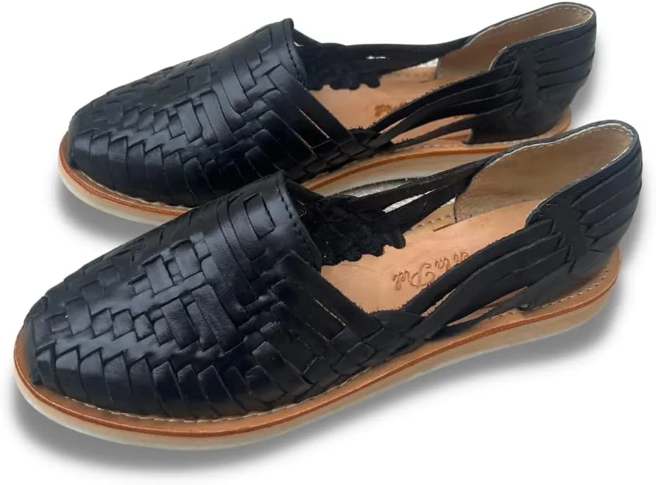 Mexico en la Piel Leather Huarache Sandals. Comfortable Flats For Woman.