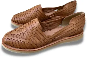 Mexico en la Piel Leather Huarache Sandals. Comfortable Flats For Woman.