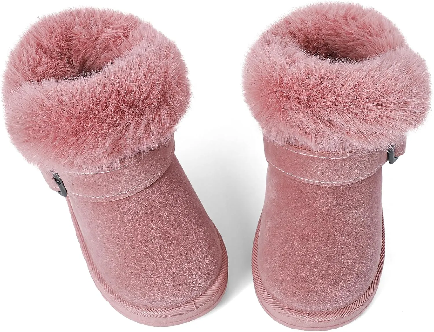 MK MATT KEELY Winter Boots for Toddler Boots for boys Soft Warm Fur Snow Boots For Girl Plush Black Snow Boots