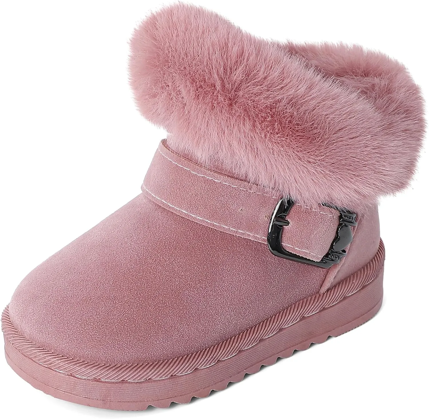MK MATT KEELY Winter Boots for Toddler Boots for boys Soft Warm Fur Snow Boots For Girl Plush Black Snow Boots