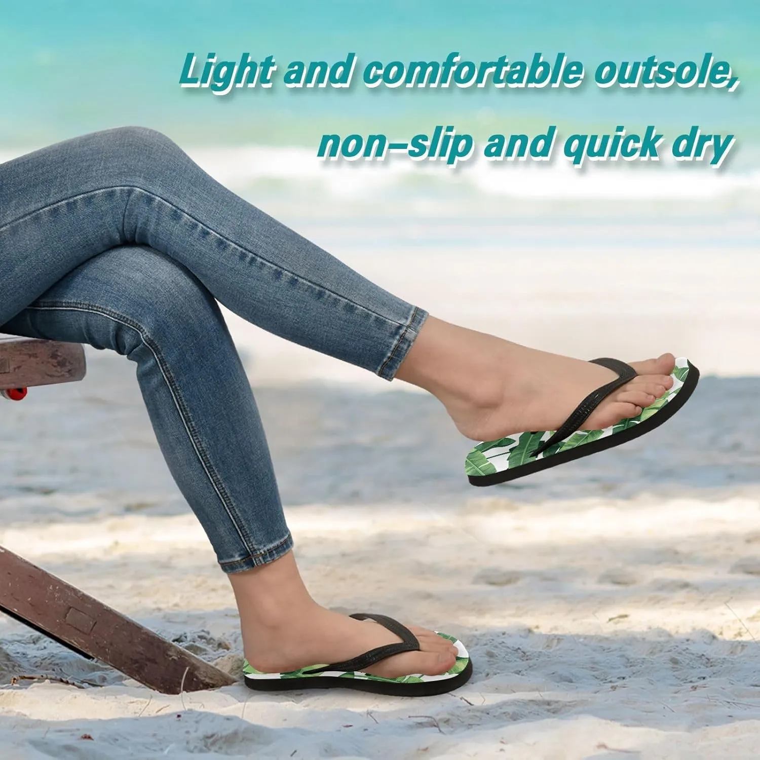 MNSRUU EVA Rubber Flip Flops for Men & Women,Unisex Sandals Soft Cushion Footbed Comfort flip-flops