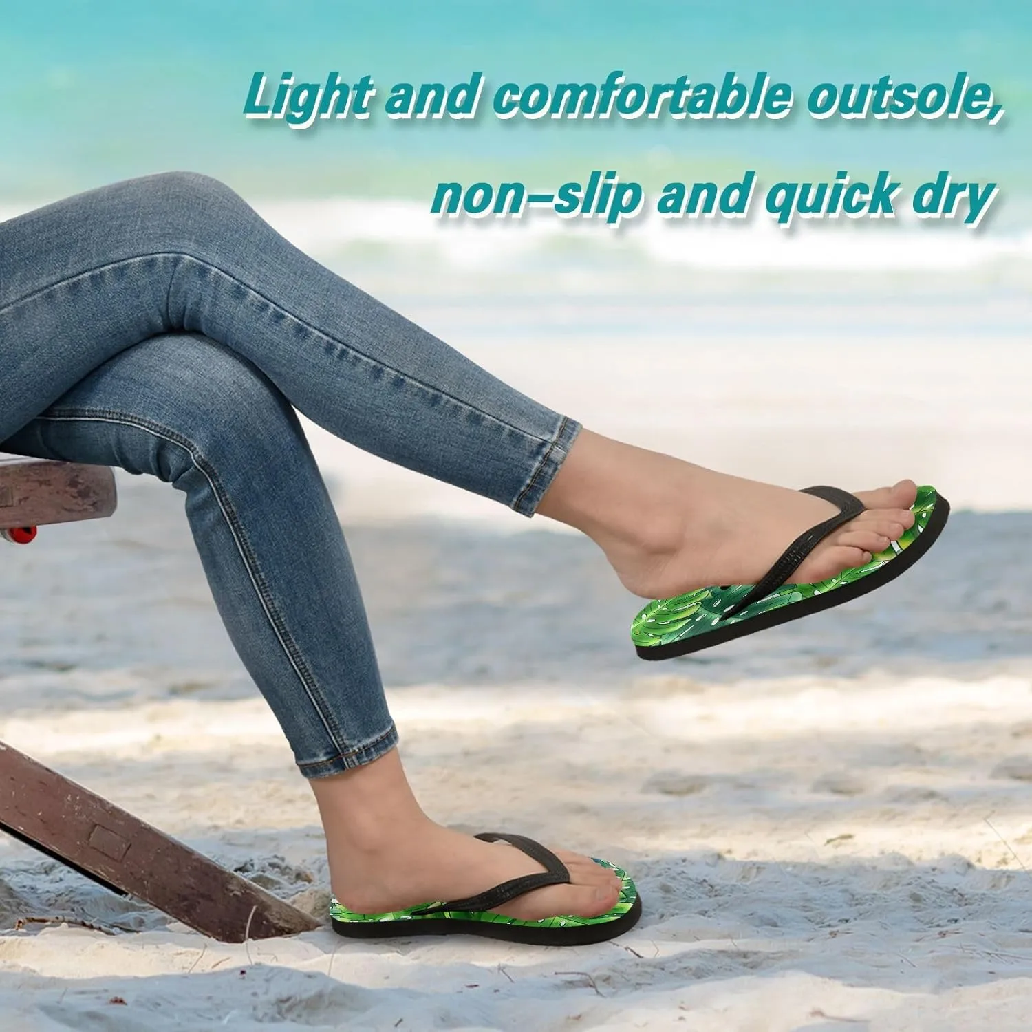 MNSRUU EVA Rubber Flip Flops for Men & Women,Unisex Sandals Soft Cushion Footbed Comfort flip-flops