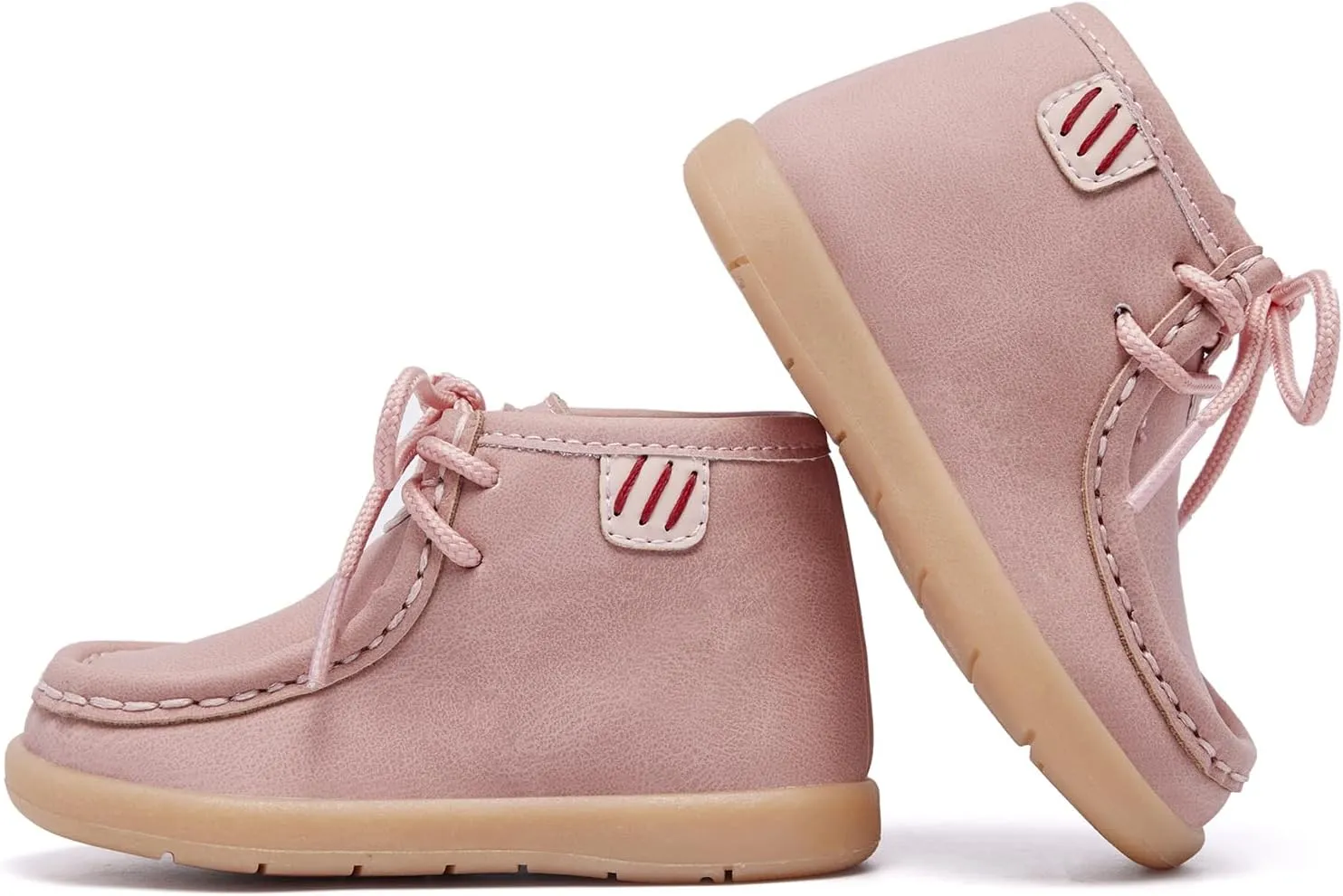 MORENDL Baby Boy & Girl Boots Infant First Walking Shoes Toddler Non-Slip Lace-Up Dress Shoes