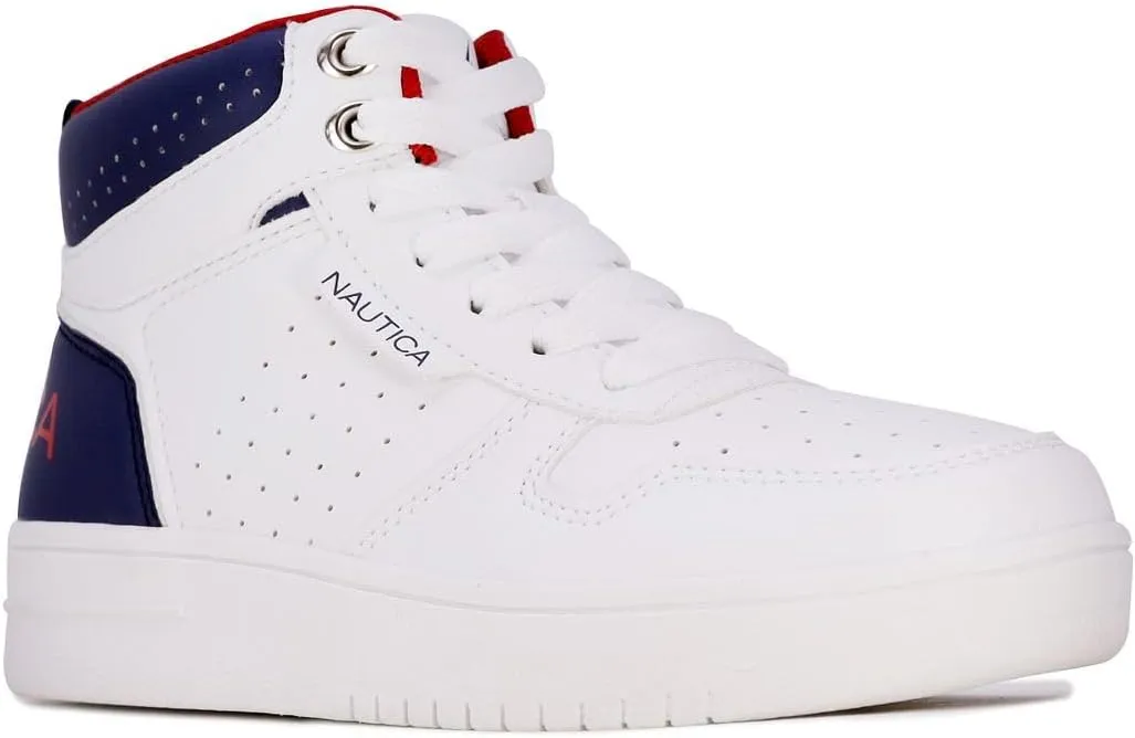 Nautica Kids Sneaker: Lace-Up Fashion Shoe with Boot-Like High Top Design for Boys and Girls (Big Kid/Little Kid Sizes) - Horizon