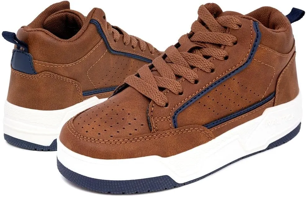 Nautica Kids Sneaker: Lace-Up Fashion Shoe with Boot-Like High Top Design for Boys and Girls (Big Kid/Little Kid Sizes) - Horizon