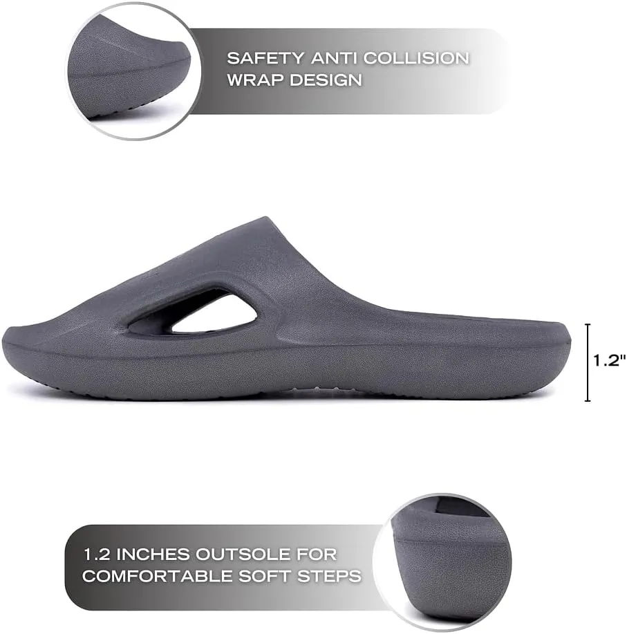 Nautica Men's Athletic Slides Sport Shower Sandals for Indoor & Outdoor - Lightweight, Durable and Comfortable