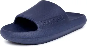 Nautica Men's Athletic Slides Sport Shower Sandals for Indoor & Outdoor - Slip Resistant, Lightweight, Durable and Comfortable