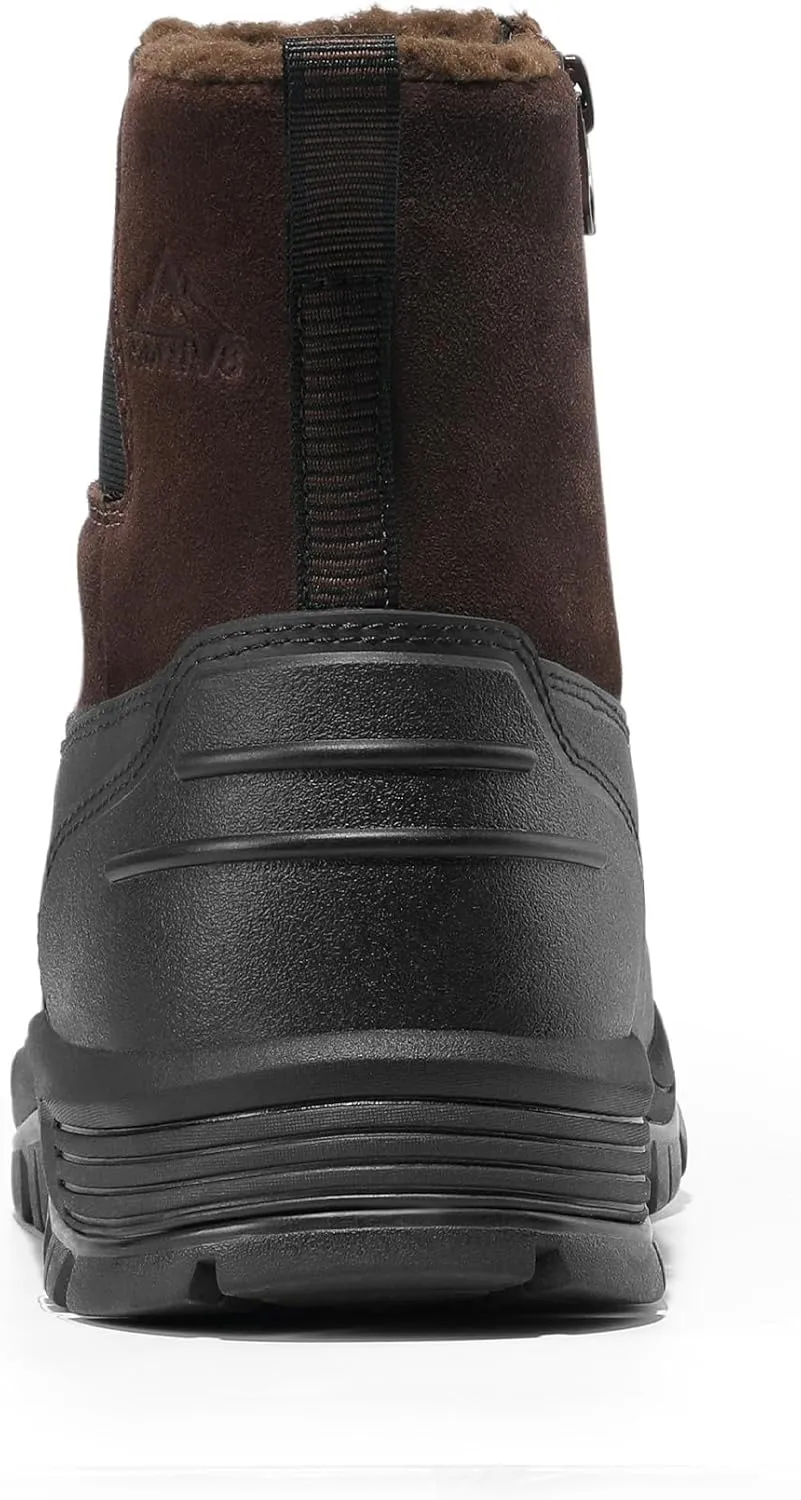 NORTIV 8 Mens Slip on Winter Waterproof Rain Boot for Outdoor
