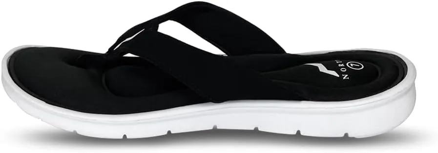 NORTY - Womens Memory Foam Footbed Sandals - Beach, Pool, Shower - Runs 1 Size Small