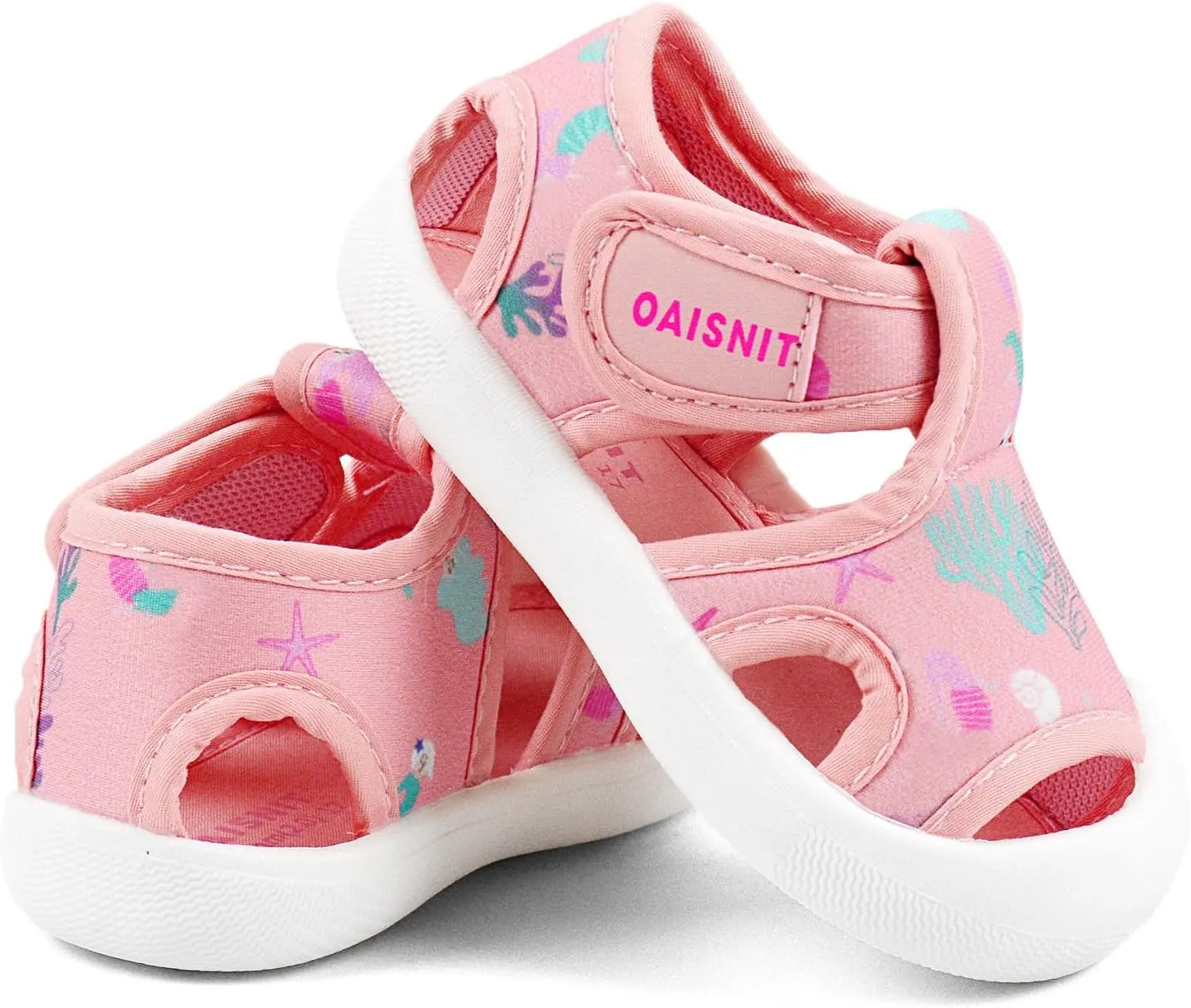 OAISNIT Baby Girls Boys Sandals Summer Sneakers Non-Slip Lightweight Beach Water Shoes Toddler First Walkers