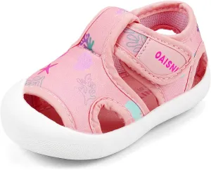 OAISNIT Baby Girls Boys Sandals Summer Sneakers Non-Slip Lightweight Beach Water Shoes Toddler First Walkers