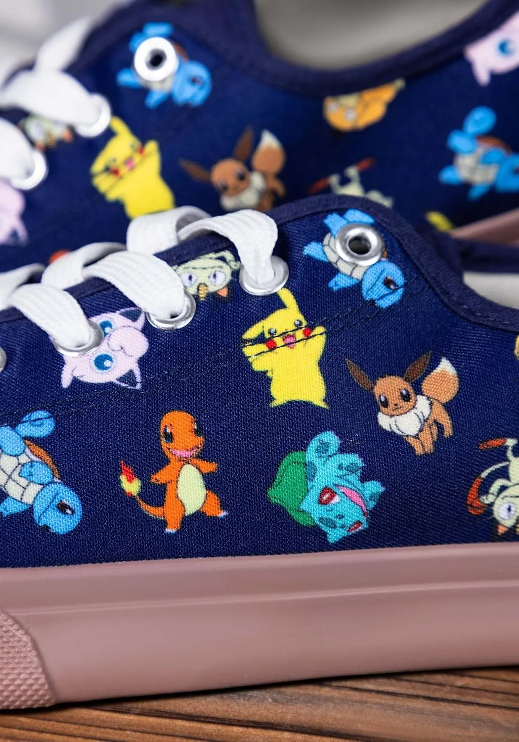 Officially Licensed Pokémon Low Top Adult Shoes | Comfortable Themed Footwear for Cosplay, Everyday, Parties
