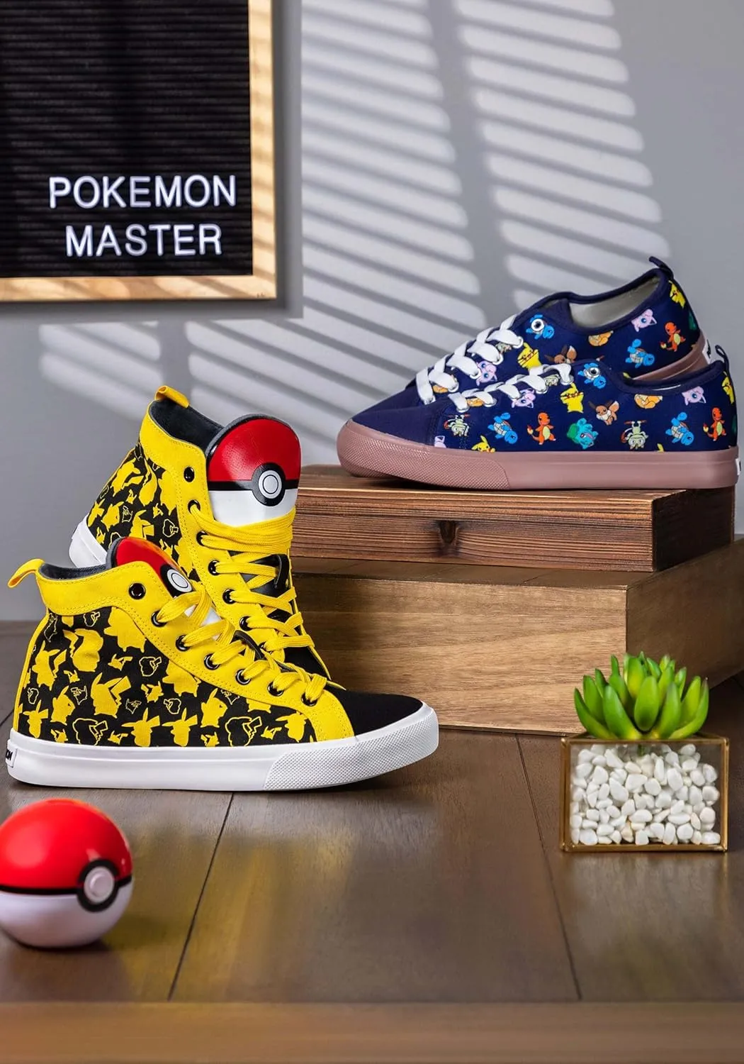 Officially Licensed Pokémon Low Top Adult Shoes | Comfortable Themed Footwear for Cosplay, Everyday, Parties