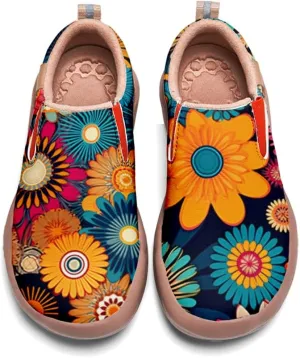 Onehorse Women's Mandala Painted Shoes Walking Travel Casual Loafers Slip On Sneakers