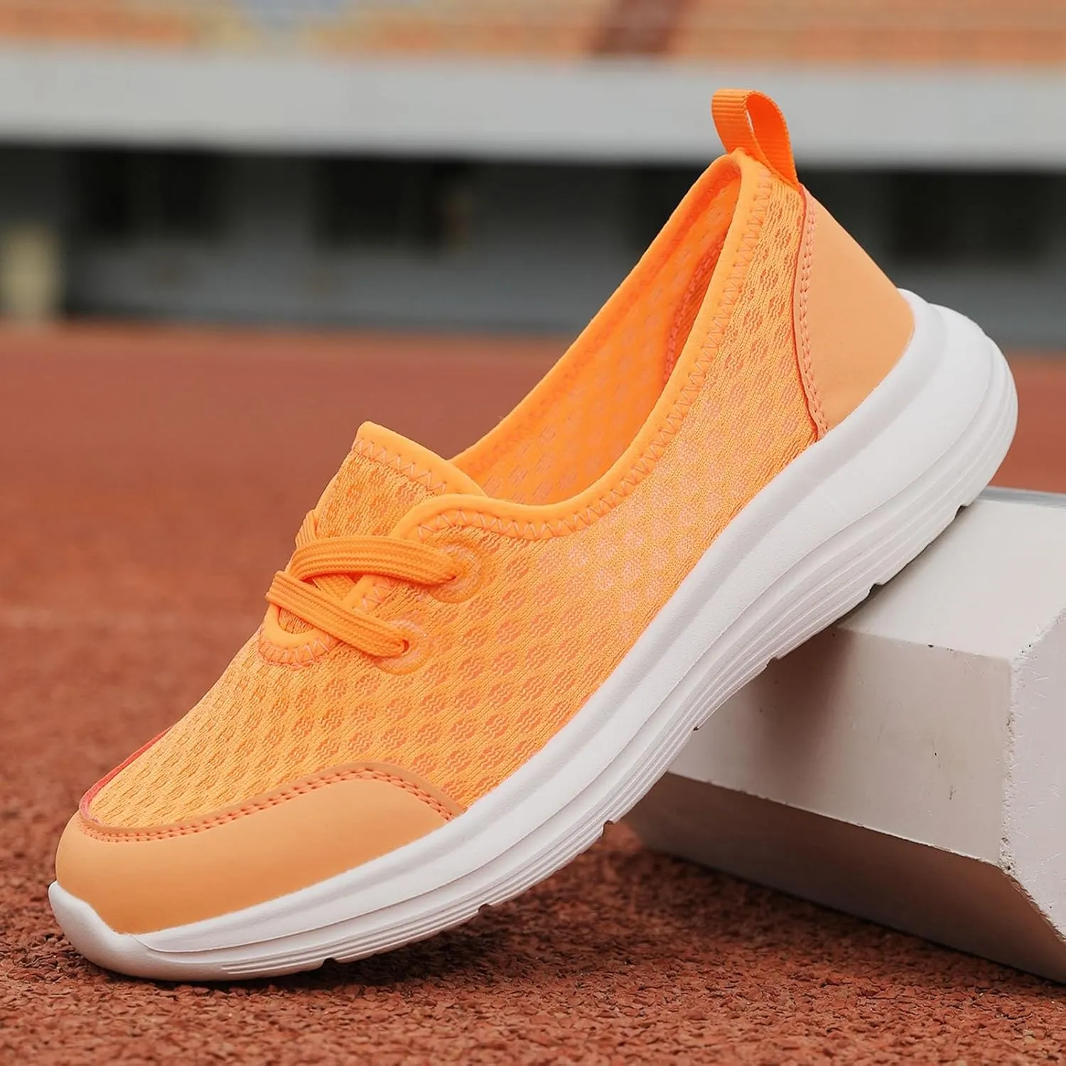 Orthopedic Shoes for Women, Women's Lightweight Slip-On Slip-On Knitted Sneakers, Comfortable Fashion Flat Walking Shoes for Women Breathable Sock Mesh Loafers Orthowalkway Womens Shoes