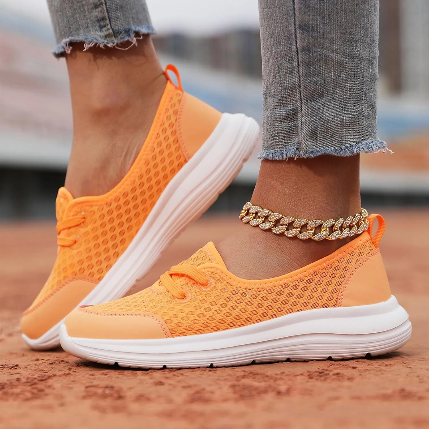 Orthopedic Shoes for Women, Women's Lightweight Slip-On Slip-On Knitted Sneakers, Comfortable Fashion Flat Walking Shoes for Women Breathable Sock Mesh Loafers Orthowalkway Womens Shoes