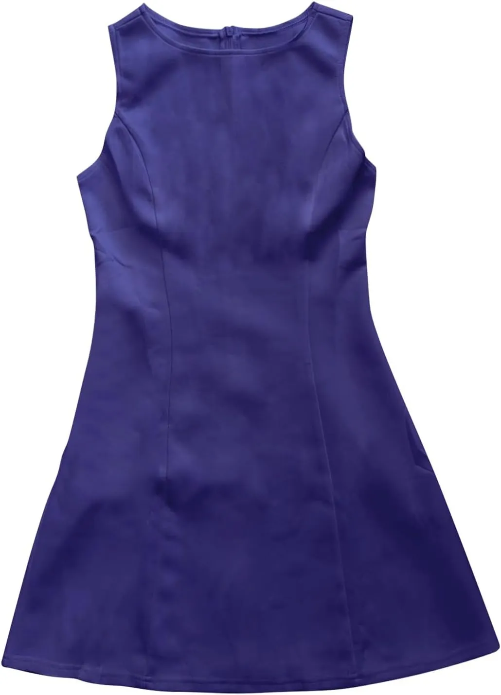 Otime Summer Dresses for Women 2025 A-Line Skirt Sleeveless Boat Collar Simple Solid Color Womens Dresses Casual