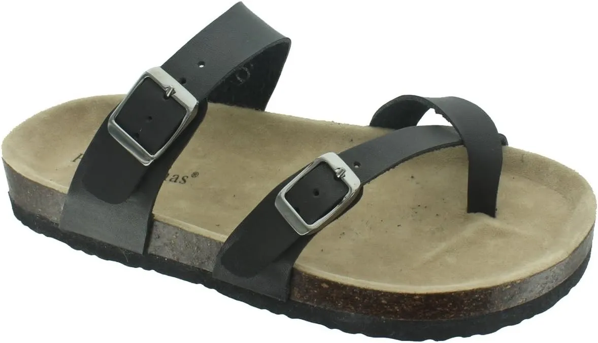 Pierre Dumas Outwoods Womens Bork Slide Sandal, Adult, Black, 8 M US