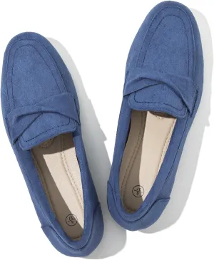 POVOGER Loafers for Women Slip on Shoes Black Flats Shoes Comfortable Work Shoes for Women Square Toe Ballets Flats