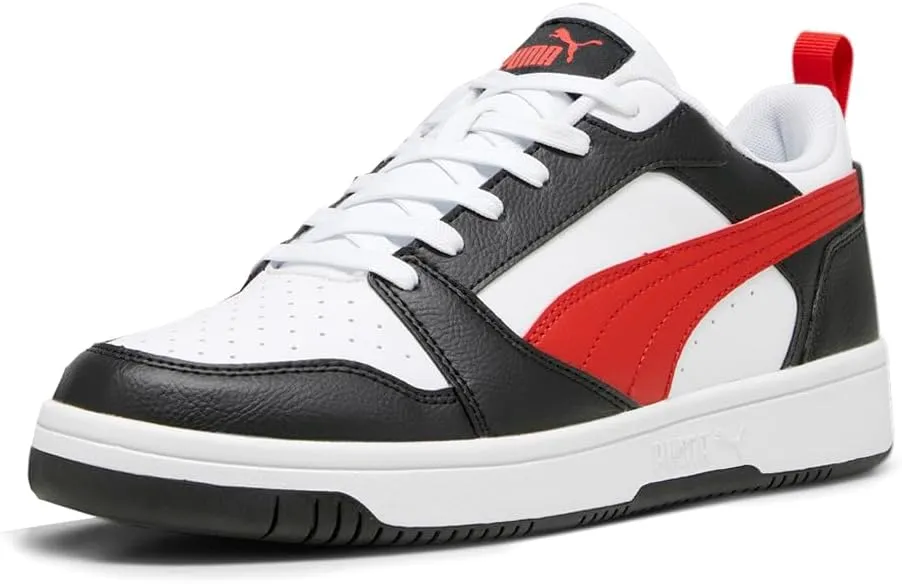 Puma Mens Rebound V6 Low Lace Up Sneakers Shoes Casual - White