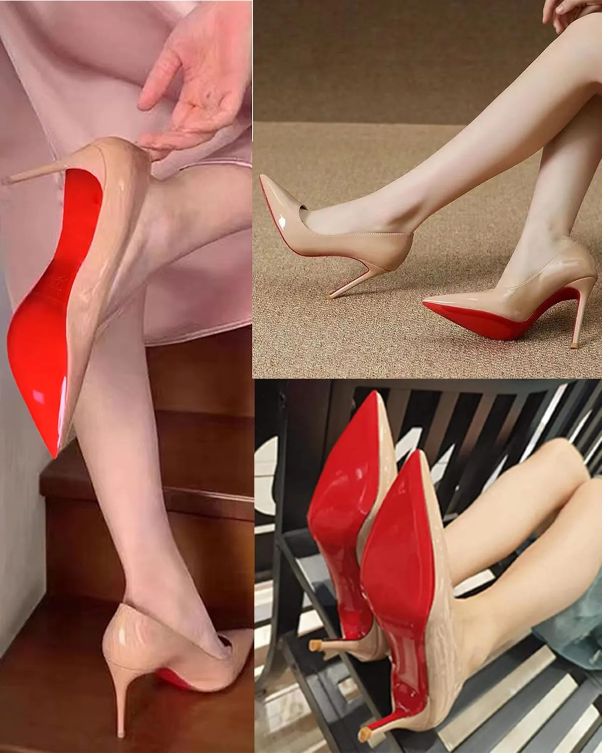Red Bottom Shoe Sole Protector Compatible with Christian Louboutin Shoes,Heel Metatarsal Pads for Loose Shoes