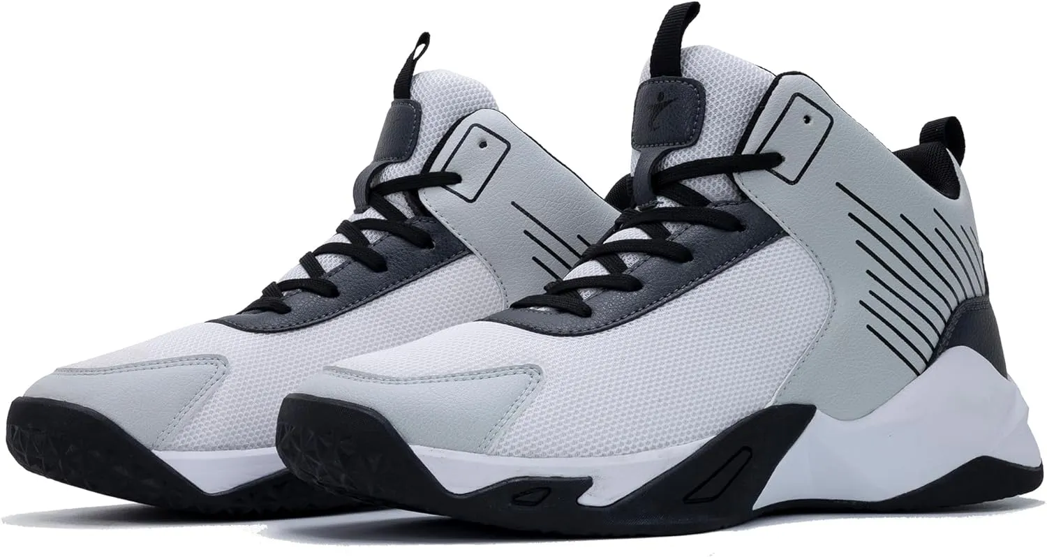 RomenSi Mens High Top Basketball Shoes Athletic Running Walking Anti Slip Sports Fashion Sneakers
