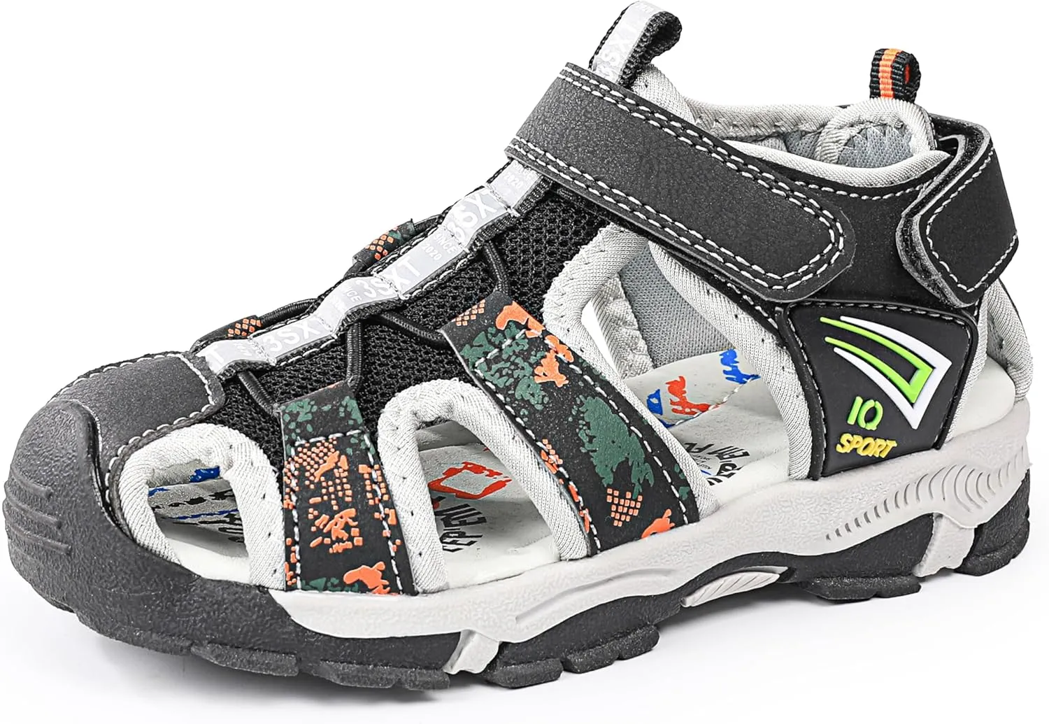 seannel Kids Athletic Sandals Boys and Girls Outdoor Hiking Sports Closed-Toe Sandal Pool Beach Shoes Summer Water shoes