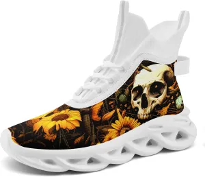 Skull Running Shoes for Men Women Fashion Sneakers Lightweight Breathable Athletic Trainer Walking Tennis Shoes