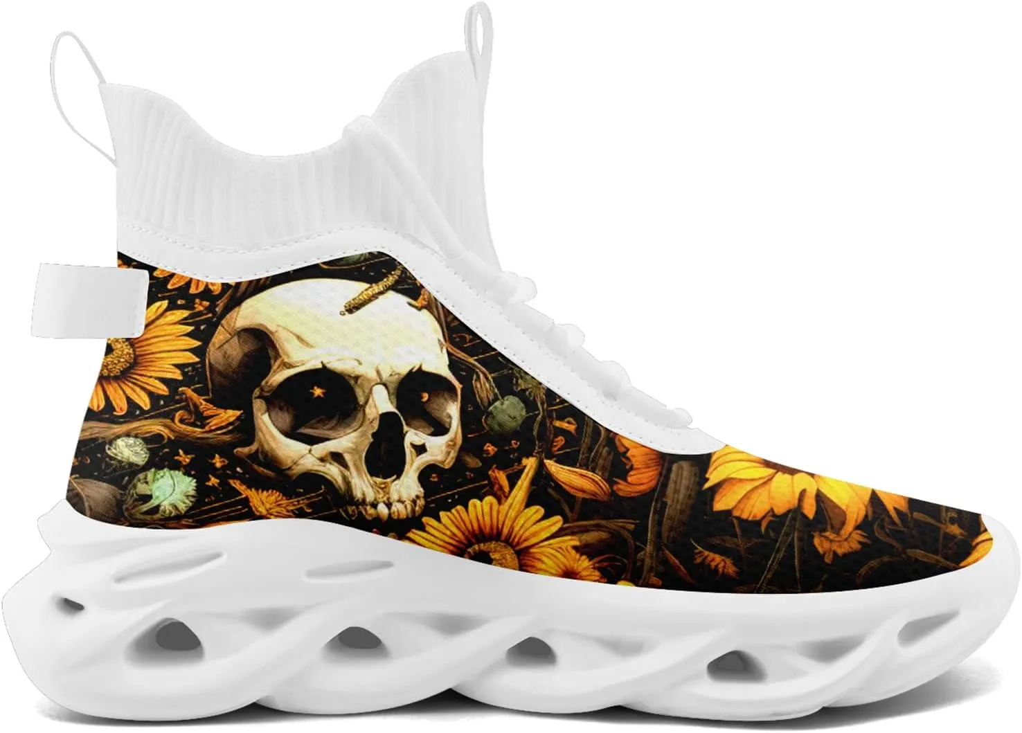 Skull Running Shoes for Men Women Fashion Sneakers Lightweight Breathable Athletic Trainer Walking Tennis Shoes