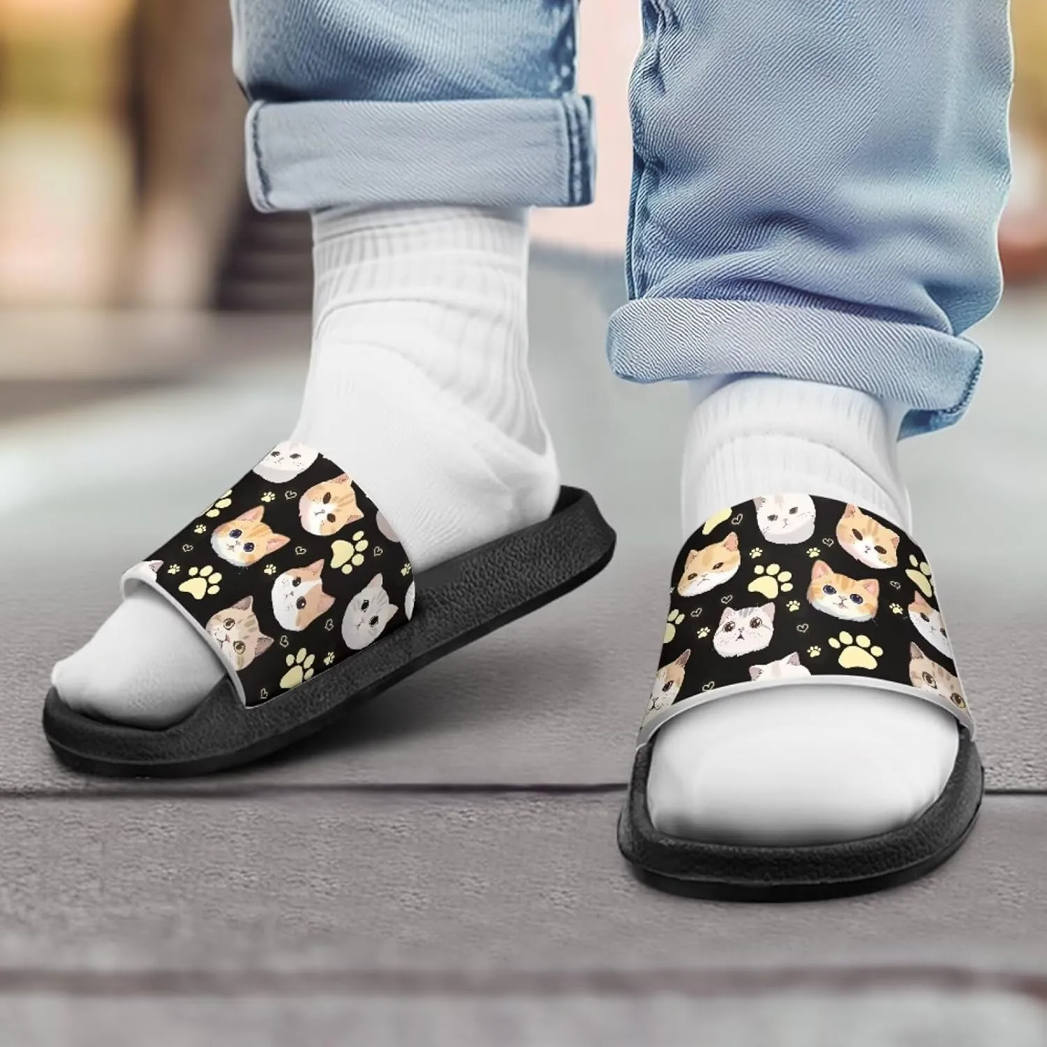 Slides for Girls - Comfortable Slip-On Kids Sandals, Slides for Indoor and Outdoor The Beach and Pool