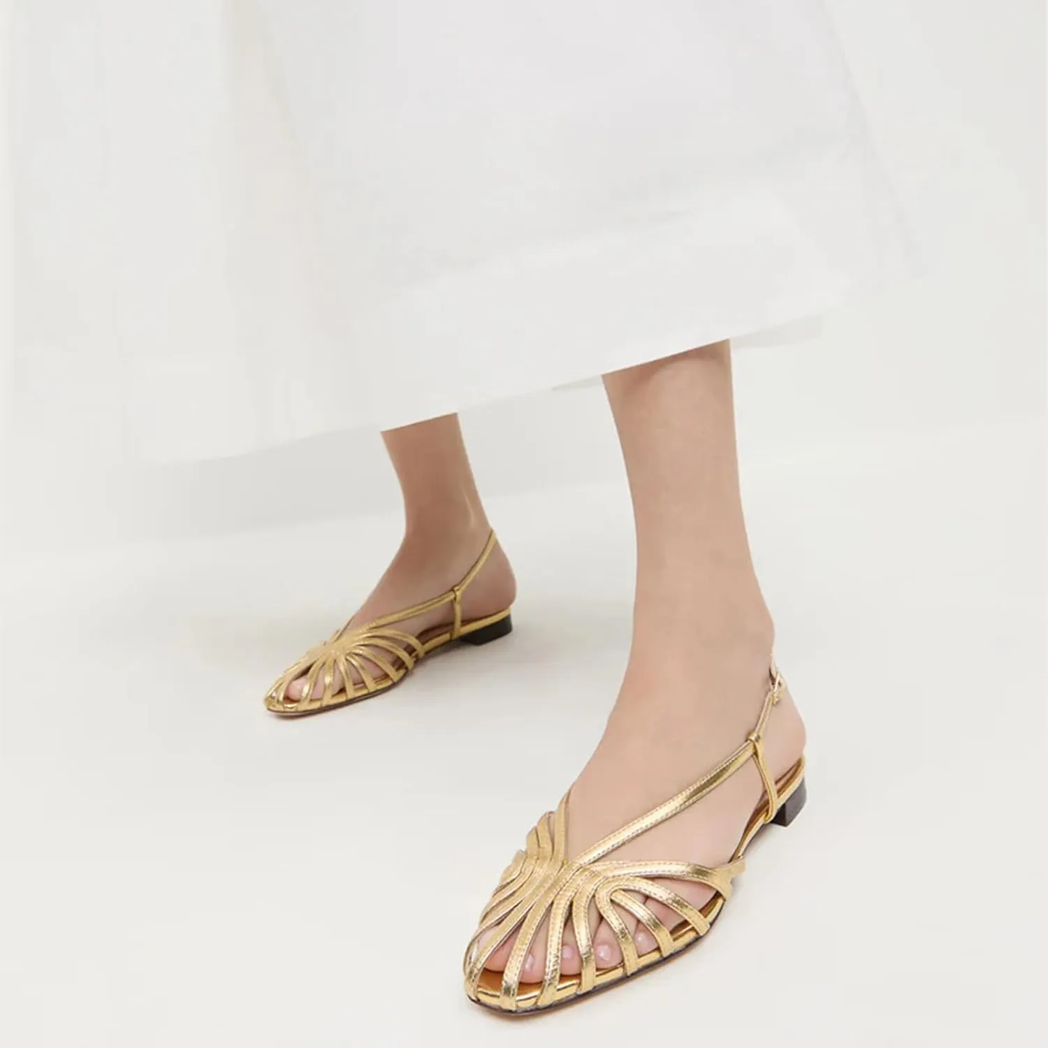 Slingback Flat Sandals for Women Comfort Round Toe Low heel Sandals Casual Summer Dress Shoes
