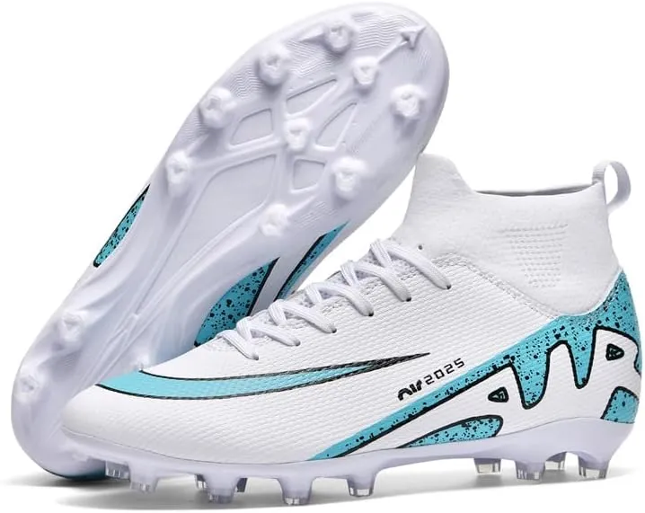 Soccer Cleats for Mens Womens, Indoor Football Cleat Shoe Unisex Youth Students Running Training Non-Slip Rugby AG FG TF Athletic for Outdoor Turf