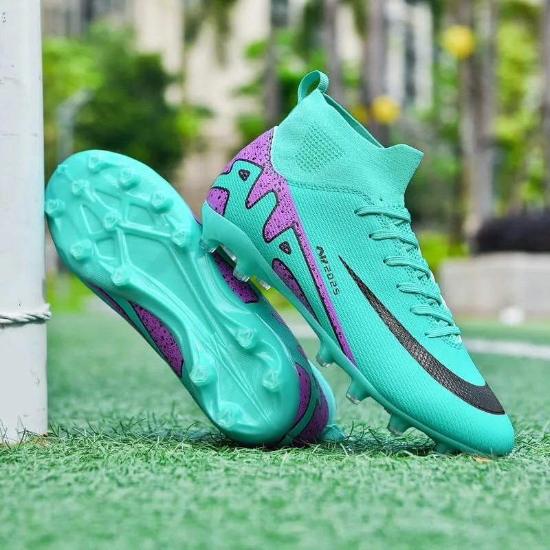 Soccer Cleats for Mens Womens, Indoor Football Cleat Shoe Unisex Youth Students Running Training Non-Slip Rugby AG FG TF Athletic for Outdoor Turf