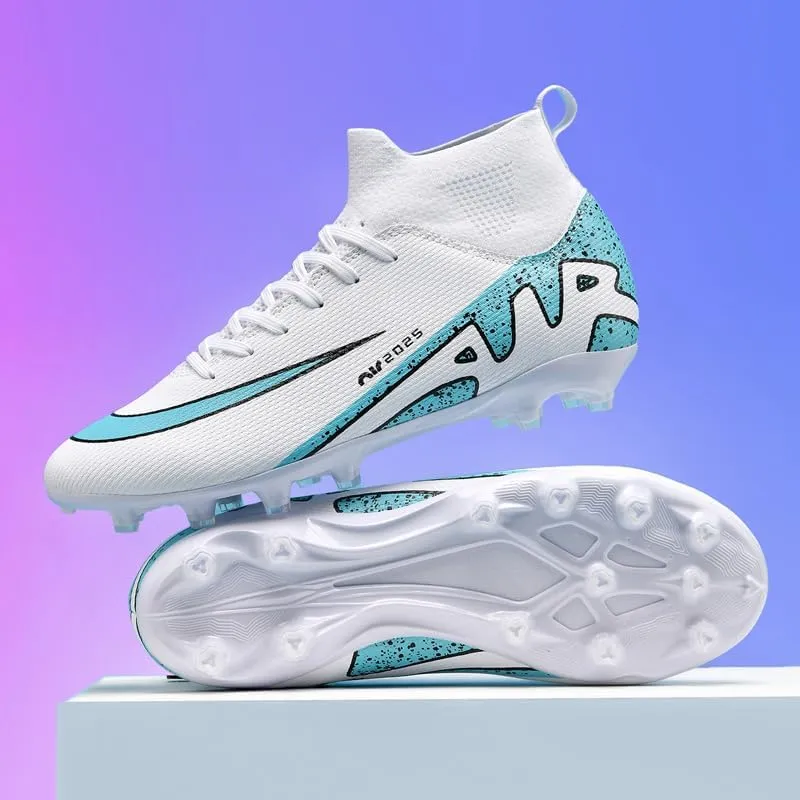 Soccer Cleats for Mens Womens, Indoor Football Cleat Shoe Unisex Youth Students Running Training Non-Slip Rugby AG FG TF Athletic for Outdoor Turf